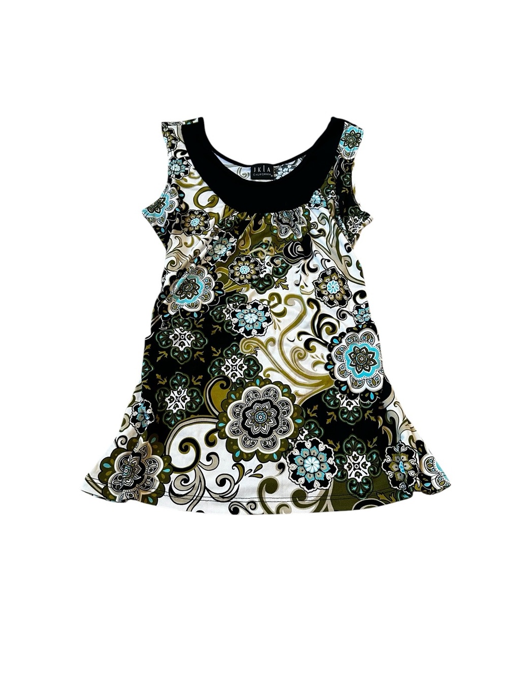 Vintage JKLA Floral Top Tie Back 90s Y2K Boho Hippie Fairy Grunge Casual School